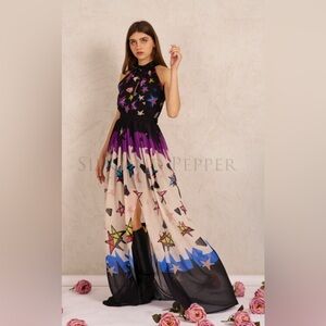 Abito lungo in fantasia